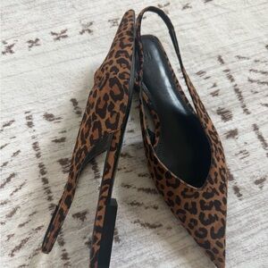 H&M Leopard Print Slingback Heels